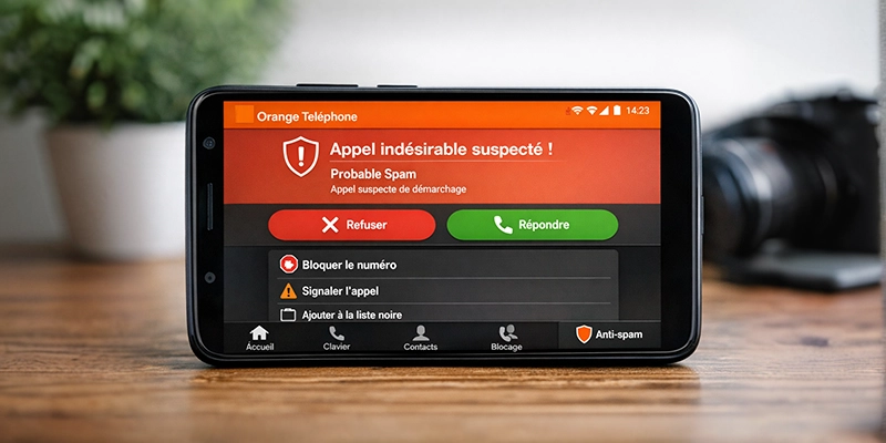 Orange téléphone anti-spam