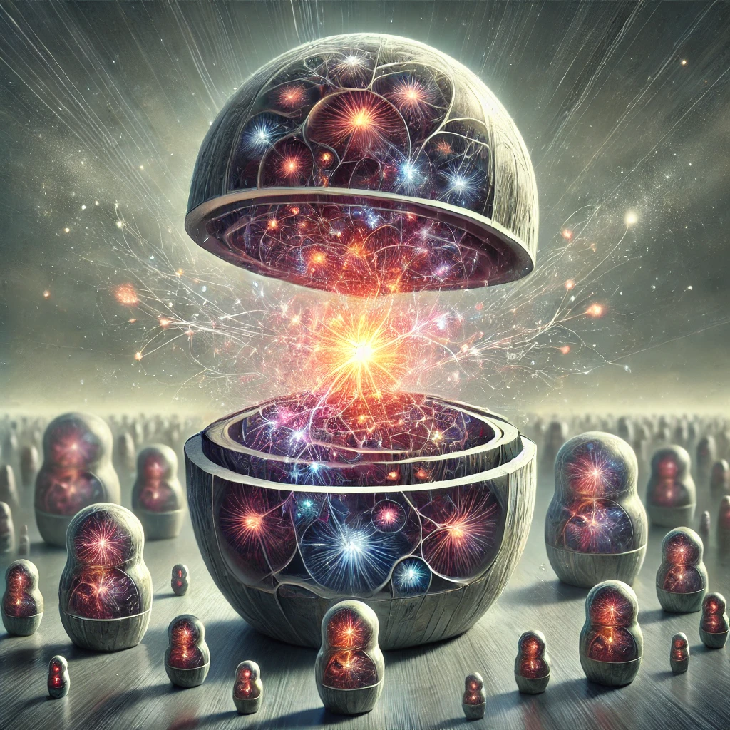 Une personnalité de poupée gigogne où les idées, les pensées structurées et déstructures s’emboîtent.