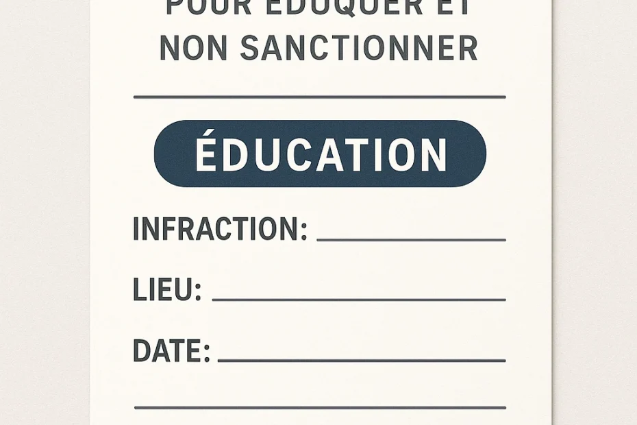 Procès verbal éducatif